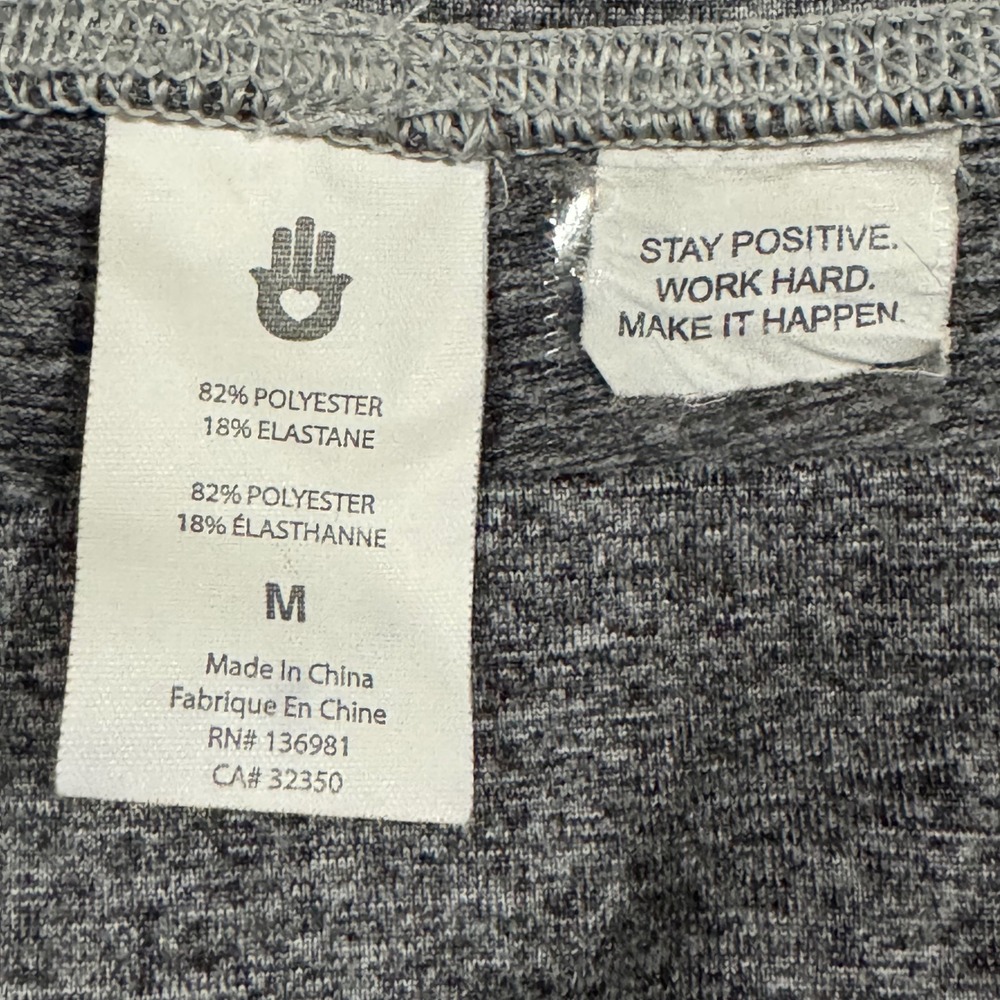 Spiritual Gangster High Waist Stripe Leggings Heather Grey Medium Yoga Athletic - Picture 7 of 11